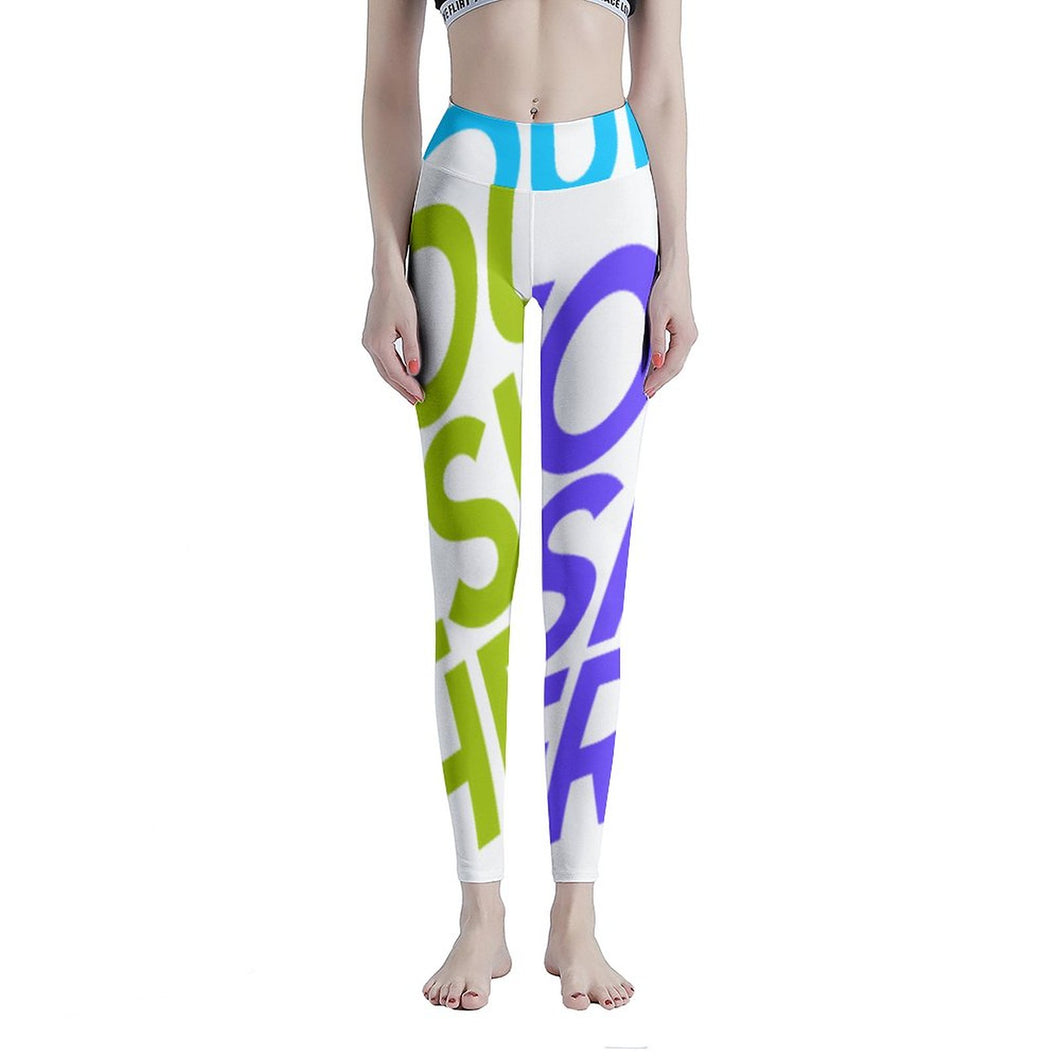 Leggings largos de Yoga Pantalones Largos Deportivos Estampados FS0813001 Personalizados con Impresión Completa de múltiples imágenes con Foto Logo Patrón Texto