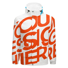 Cargar imagen en el visor de la galería, Chaqueta Corta Ligera Deportiva con Capucha Casual para Hombre A537 Personalizada con Impresión Completa de una imagen con Foto Logo Patrón Texto
