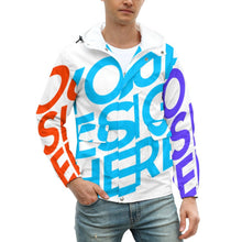 Cargar imagen en el visor de la galería, Chaqueta Corta Ligera Deportiva con Capucha Casual para Hombre A537 Personalizada con Impresión Completa de múltiples imágenes con Foto Logo Patrón Texto
