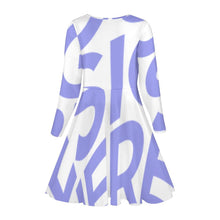 Cargar imagen en el visor de la galería, Vestido Lindo con Volante y Estampado de Manga Larga Cuello Redondo para Otoño Invierno para Niña Chica CRQ Personalizado Impresion Completa de Una Imagen con Foto Logo Patrón Texto
