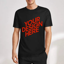 Cargar imagen en el visor de la galería, Camiseta 100% algodón orgánico estampada en el frente personalizado con patrón foto texto
