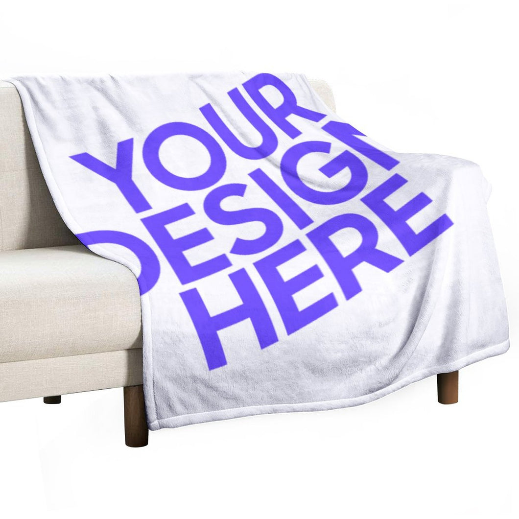 Manta de franela para sofá de peluche, adecuada para el hogar y para llevar personalizado con patrón foto texto (versión vertical)