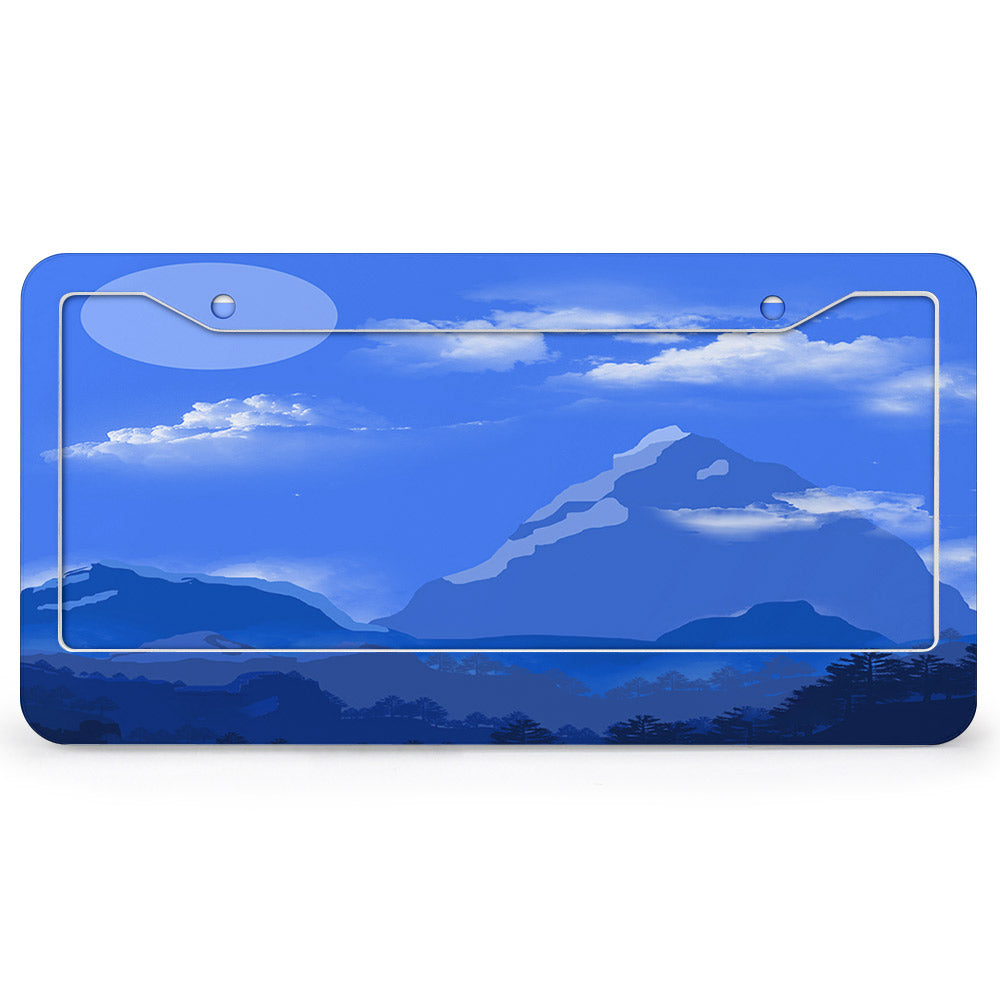 Marco de matrícula placa de matrícula de aluminio impreso, 2 agujeros de tornillo, capa transparente de protección UV, resistente a la intemperie, 2 piezas QC1101015 Personalizado Personalizada con Foto, Texto o Logo