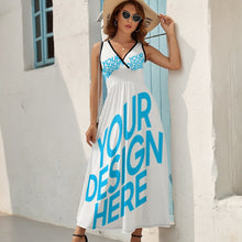 Cargar imagen en el visor de la galería, Vestido sin Manga con Cuello en V para Mujer NZ028 Personalizado con Impresión Completa con Foto Logo Patrón Texto
