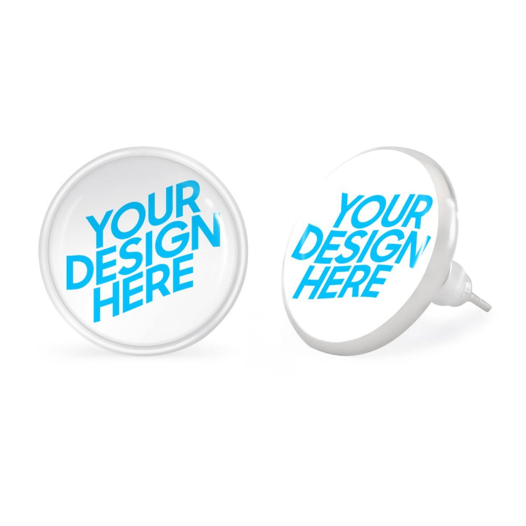 Aretes de Aleación con Impresión Directa UV de Diseño Personalizado con Tu Texto y Foto