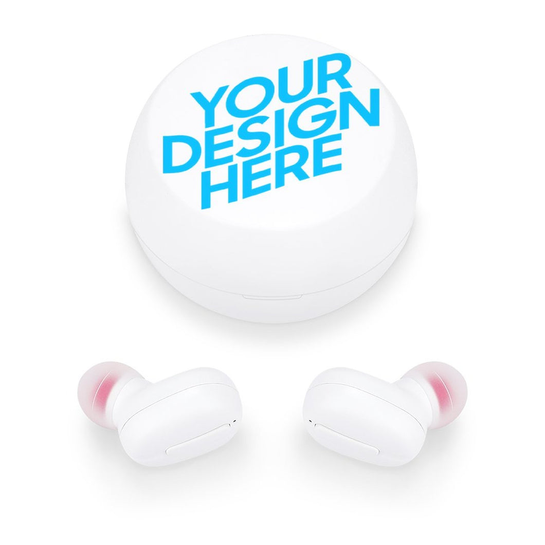 Auriculares Bluetooth con Cargador y Impresión de Diseño Personalizado con Tu Logotipo o Foto
