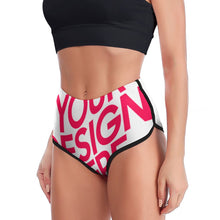 Cargar imagen en el visor de la galería, Pantalones cortos de yoga y gimnasia para mujer XG002 personalizado con patrón foto texto (impresión de imágenes múltiples)
