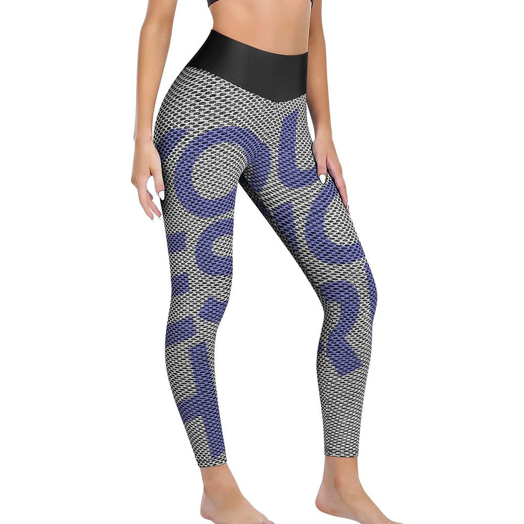 Pantalones Deportivos Largos / Leggings Elásticos con Patrón de Panal para Yoga Ejercicio para Mujer YJ050 Personalizados con Impresión Completa de Una Imagen con Foto Logo Patrón Texto