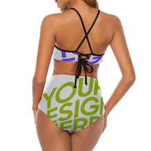 Cargar imagen en el visor de la galería, Bandeau Bikini con cintura alta para mujer BK2085 Personalizado con Impresión Completa con Foto Logo Patrón Texto
