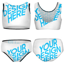 Cargar imagen en el visor de la galería, Bikini / Bañador de dos Piezas con Estampado para Niñas NT013 Personalizado con Impresión Completa con Foto Logo Patrón Texto
