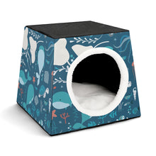 Cargar imagen en el visor de la galería, Acogedora cama para mascotas nido de cuevas para dormir para gatos y perros pequeños Personalizada con Foto Texto o Logo
