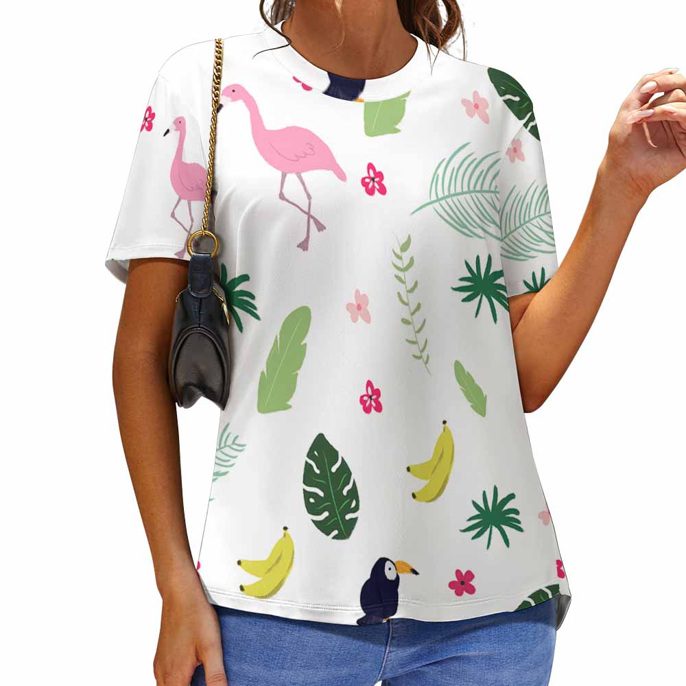 Camiseta manga corta de verano con estampado de moda para mujer NT Personalizada con Impresión Completa de una imagen con Foto Logo Patrón Texto