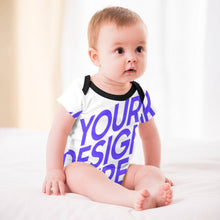 Cargar imagen en el visor de la galería, Peleles de bebé con botones 349P para niños y niñas personalizado con patrón foto texto (impresión de imagen única)
