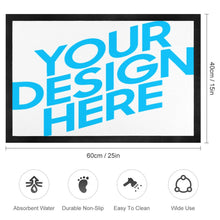 Cargar imagen en el visor de la galería, Alfombra de Tela sin Tejida de Goma Negra con Diseño Personalizada JJ0506002 con Tu Texto Foto Patrón
