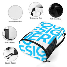 Cargar imagen en el visor de la galería, Mochila de viaje bolsa de gimnasio mochila deportiva con cordón (separación húmeda y seca) personalizado con patrón foto texto
