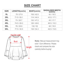 Cargar imagen en el visor de la galería, Camiseta / Blusa talla grande holgada con dobladillo irregular para mujer PL Personalizada con Impresión Completa de una imagen con Foto Logo Patrón Texto
