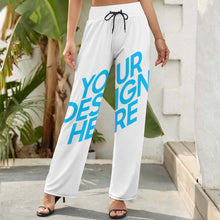 Cargar imagen en el visor de la galería, Pantalones de Pierna Ancha cordón elástico para Mujer NZ203 Personalizados con Impresión Completa de una imagen con Foto Logo Patrón Texto
