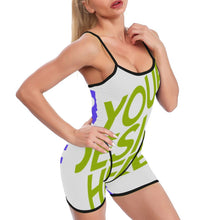 Cargar imagen en el visor de la galería, Traje de yoga para mujer mono deportivo XG003 personalizado con patrón foto texto (impresión de imágenes múltiples)
