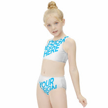 Cargar imagen en el visor de la galería, Bikini / Bañador de dos Piezas con Estampado para Niñas NT013 Personalizado con Impresión Completa con Foto Logo Patrón Texto
