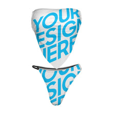 Cargar imagen en el visor de la galería, 2024 nuevo bikini sexy moda sin tirantes push up conjunto 2 piezas personalizado con foto patrón texto (impresión de imagen única)
