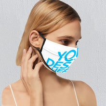 Cargar imagen en el visor de la galería, Mascarilla de Nariz Abierta KZ08 sin Filtro de Poliéster con Diseño Personalizado de Tus Textos o Fotos
