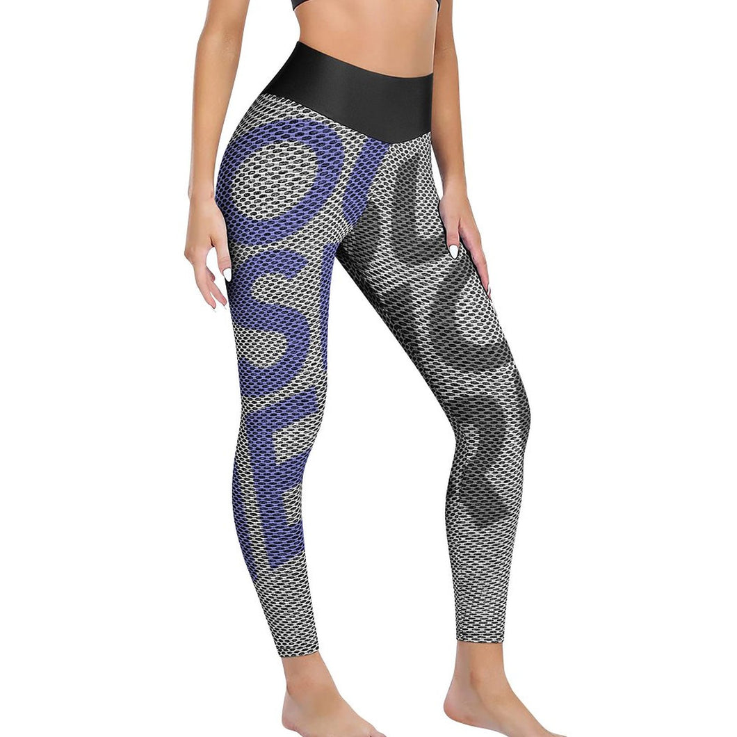 Pantalones de Yoga Deportivos / Leggings Elásticos con Patrón de Panal para Mujer YJ050 Personalizados con Impresión Completa de Múltiples Imágenes con Foto Logo Patrón Texto