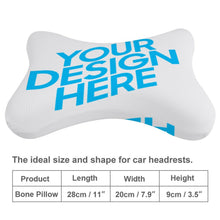 Cargar imagen en el visor de la galería, Almohada de Huesos para Coche 2 piezas / paquete con Paquetes de Poliéster Personalizada con Tu Imagen Online
