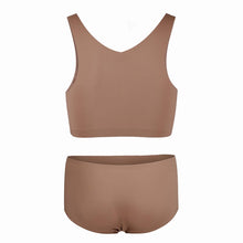 Cargar imagen en el visor de la galería, Conjunto de Sujetador / Sostén y Braga / Ropa Interior Cómodo sin Aros de Tirante Ajustable sin Rastro para Mujer WH021 Personalizado con Impresión en Lateral de Una Imagen con Foto Texto Patrón

