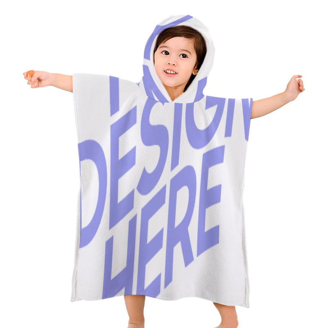 Toalla de Playa con Capucha / Toalla de Baño Suave para Niños Niñas JJ0522056 Personalizada con Impresión Completa con Foto Logo Patrón Texto