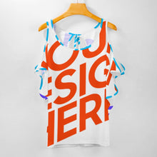 Cargar imagen en el visor de la galería, Camiseta hombros descubiertos sin manga sexy Talla Grande para mujer AUT Personalizada con Impresión Completa de múltiples imágenes con Foto Logo Patrón Texto
