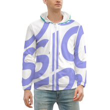 Cargar imagen en el visor de la galería, Sudadera con Capucha de felpa con cremallera Chaqueta de forro polar para hombre GH Personalizada con Impresión Completa de dos imágenes con Foto Logo Patrón Texto
