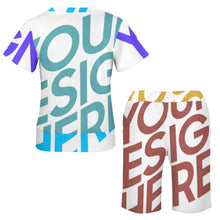 Cargar imagen en el visor de la galería, Camiseta manga corta pantalones cortos Conjunto Talla Grande NTZ Personalizada con Impresión Completa de múltiples imágenes con Foto Logo Patrón Texto

