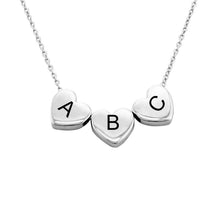 Cargar imagen en el visor de la galería, Collar con Colgante de Corazón Tridimensional para Mujer Madre X0070 Grabado con Texto Nombre de Plata / Cobre Chapado de Oro Rosa
