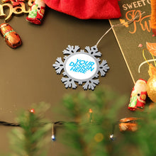 Cargar imagen en el visor de la galería, Decoraciones Navideñas de Copos de Nieve Colgantes con Diseño Personalizado de Tus Patrones o Nombres Online
