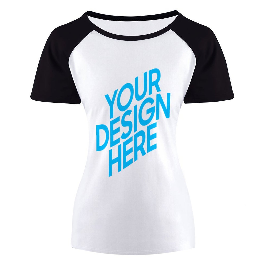 Camiseta Deportiva para Mujer de manga corta de Algodón FS0803028 Personalizada con Foto Logo Patrón Texto