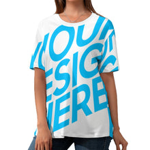 Cargar imagen en el visor de la galería, Camiseta de manga corta de algodón con estampado para mujer ZP057  Personalizada con Foto, Texto o Logo
