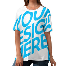 Cargar imagen en el visor de la galería, Camiseta de manga corta de algodón con estampado para mujer ZP057  Personalizada con Foto, Texto o Logo
