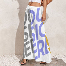Cargar imagen en el visor de la galería, Pantalones de pierna ancha frescos de verano para mujer NP Personalizados con Impresión Completa de múltiples imágenes con Foto Logo Patrón Texto
