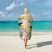 Cargar imagen en el visor de la galería, Poncho Toalla de Playa con Capucha Suave para Mujer Hombre NZ158 Personalizada con Impresión Completa con Foto Logo Patrón Texto

