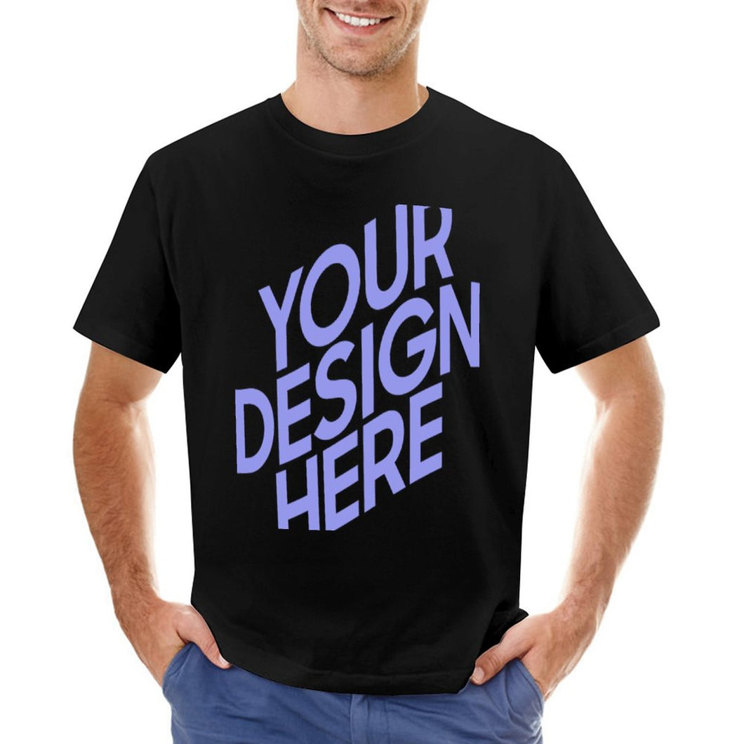 Camiseta Algodón 100% manga corta casual para hombre FS0803129 Personalizada con Impresión Frontal Trasera de dos imágenes con Foto Logo Patrón Texto