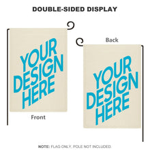 Cargar imagen en el visor de la galería, Bandera de Jardín de Lino Encriptado con Impresión Digital Personalizada con Tu Texto o Parones
