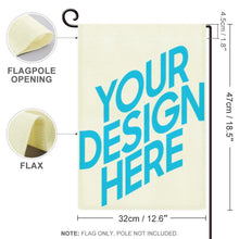 Cargar imagen en el visor de la galería, Bandera de jardín de Linaza con Impresión digital Personalizada con Tu Logo o Texto
