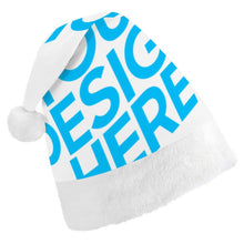 Cargar imagen en el visor de la galería, Gorro de Papá Noel para Adultos de Poliéster con Diseño Personalizado de Tu Foto o Texto
