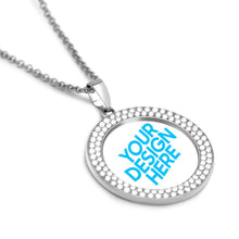 Cargar imagen en el visor de la galería, Collar de Diamantes Multicolores de Aleación para mujer SS1401003 Personalizado con texto nombre foto
