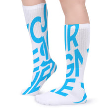 Cargar imagen en el visor de la galería, Calcetines Largos Medias transpirables (5 pares de la misma imagen) para mujer FS0808024 Personalizados con impresión completa con Foto Logo Patrón Texto
