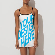 Cargar imagen en el visor de la galería, Vestido Casual Deportivo sin Mangas con Tirantes para mujer NZ049 con Diseño Personalizado con impresión completa de una imagen con Foto Logo Patrón Texto
