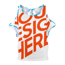 Cargar imagen en el visor de la galería, Camiseta hombros descubiertos sin manga sexy Talla Grande para mujer AUT Personalizada con Impresión Completa de múltiples imágenes con Foto Logo Patrón Texto
