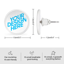 Cargar imagen en el visor de la galería, Aretes de Aleación con Impresión Directa UV de Diseño Personalizado con Tu Texto y Foto
