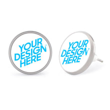Cargar imagen en el visor de la galería, Aretes de Aleación con Impresión Directa UV de Diseño Personalizado con Tu Texto y Foto
