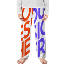 Cargar imagen en el visor de la galería, Pantalón de pijama recto para niño unisex D31P personalizado con patrón foto texto (impresión de imágenes múltiples)
